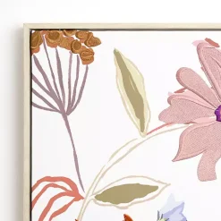 Kirklands Home Embroidered Summer Floral I Framed Canvas Print Multi Discount