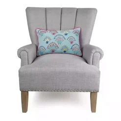 Pillows>Kirklands Home Embroidered Tropical Shells Lumbar Pillow