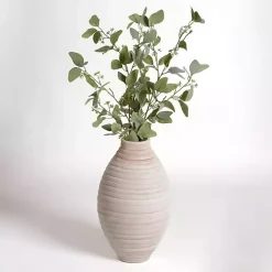 Vases>Kirklands Home Emelia Textured Floor Vase, 21 in. Ivory