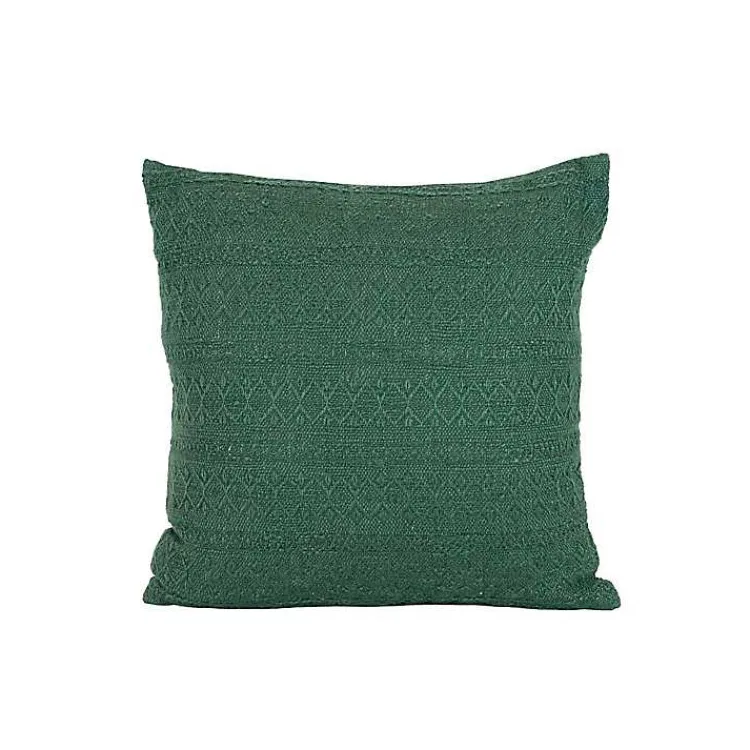 Pillows>Kirklands Home Emerald Woven Geo Stripe Indoor/Outdoor Pillow Green