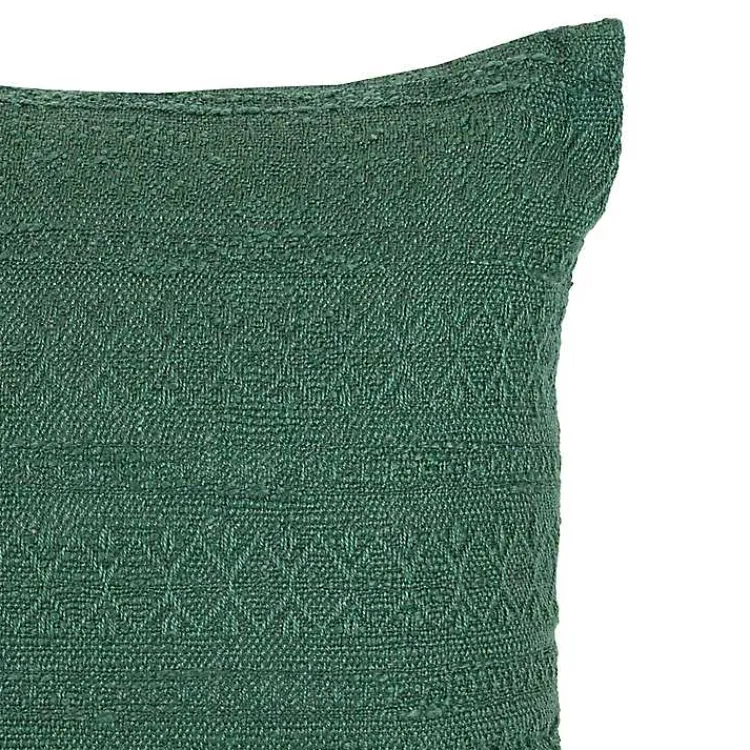 Pillows>Kirklands Home Emerald Woven Geo Stripe Indoor/Outdoor Pillow Green