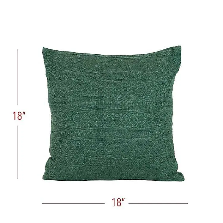 Pillows>Kirklands Home Emerald Woven Geo Stripe Indoor/Outdoor Pillow Green