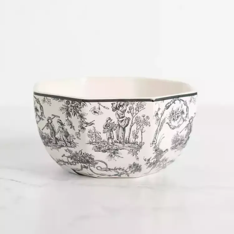 Kirklands Home Emery Black Toile Cereal Bowl Online