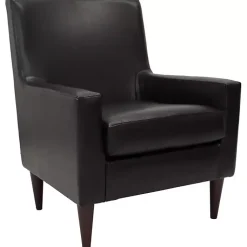 Kirklands Home Emma Faux Leather Accent Chair Black Online