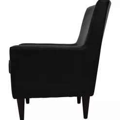 Kirklands Home Emma Faux Leather Accent Chair Black Online