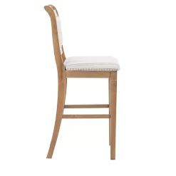 Kirklands Home Emma Bar Stool with Nailhead Trim Gray Online