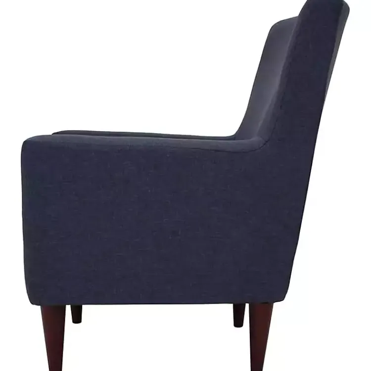Kirklands Home Emma Navy Upholstered Accent Chair Blue Sale
