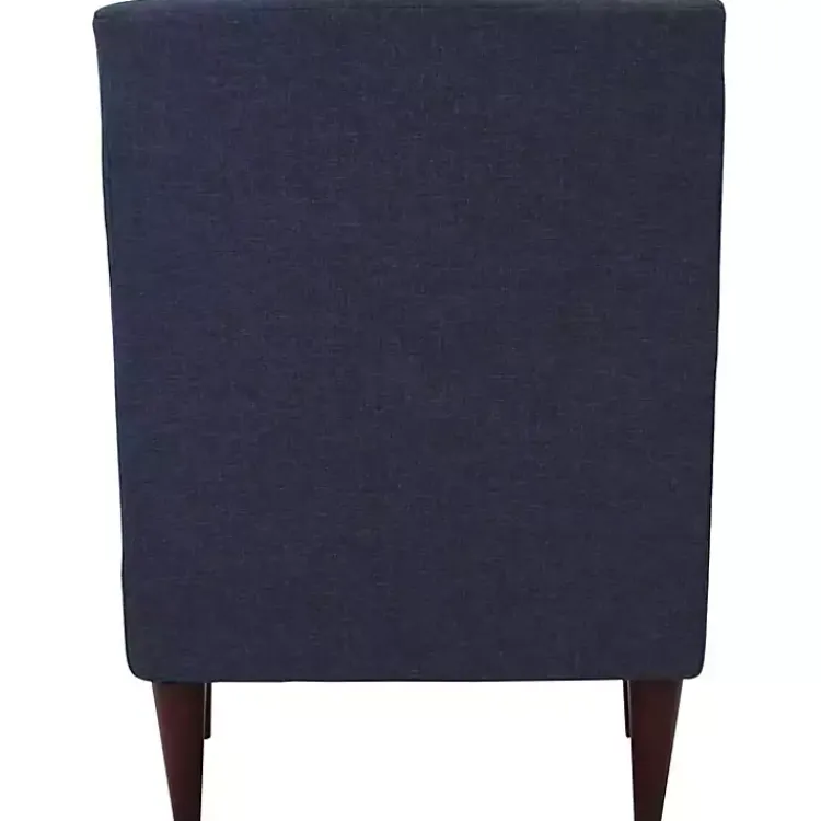 Kirklands Home Emma Navy Upholstered Accent Chair Blue Sale