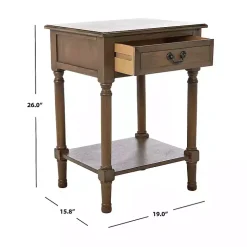 Kirklands Home Emory Natural Single Drawer Accent Table Black Hot