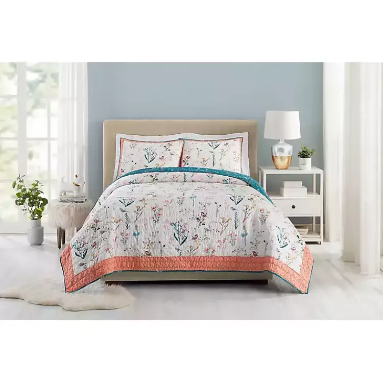 Kirklands Home English Garden Full/Queen 3-pc. Quilt Set Sale