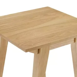 Kirklands Home English Oak Wood Minimalist Accent Table Tan Online