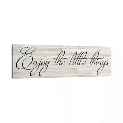 Kirklands Home Enjoy the Little Things Canvas Art Print, 48x16 Best
