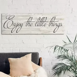 Kirklands Home Enjoy the Little Things Canvas Art Print, 48x16 Best
