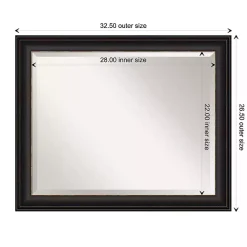 Kirklands Home Espresso Bronze Frame Beveled Mirror Clearance