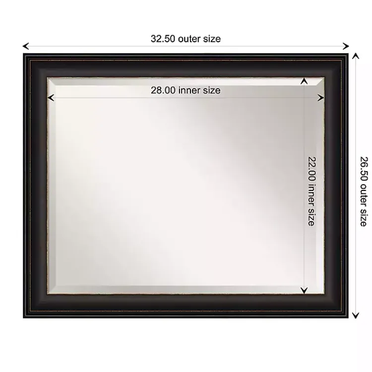 Kirklands Home Espresso Bronze Frame Beveled Mirror Clearance