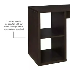 Kirklands Home Espresso Cube Storage Wood Desk Discount