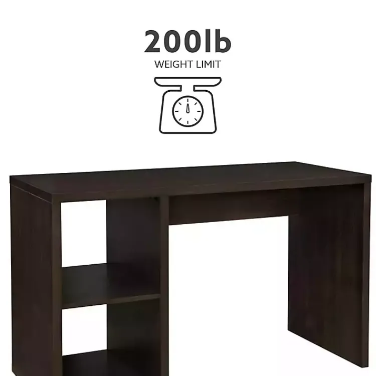 Kirklands Home Espresso Cube Storage Wood Desk Discount