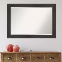 Kirklands Home Espresso Plank Beveled Mirror Hot