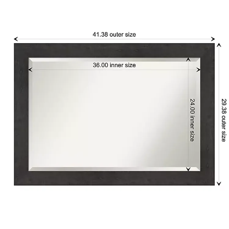 Kirklands Home Espresso Plank Beveled Mirror Hot