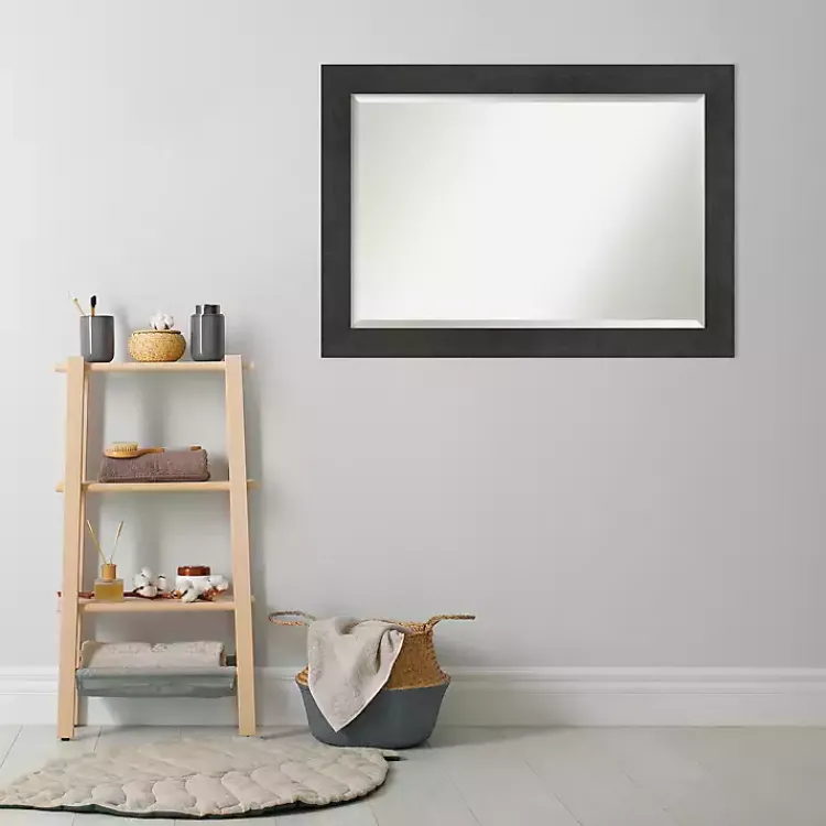 Kirklands Home Espresso Plank Beveled Mirror Hot