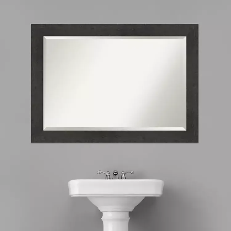 Kirklands Home Espresso Plank Beveled Mirror Hot