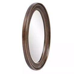 Kirklands Home Ethan Bronze Ribbed Oval Wall Mirror Hot