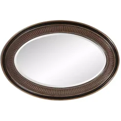 Kirklands Home Ethan Bronze Ribbed Oval Wall Mirror Hot
