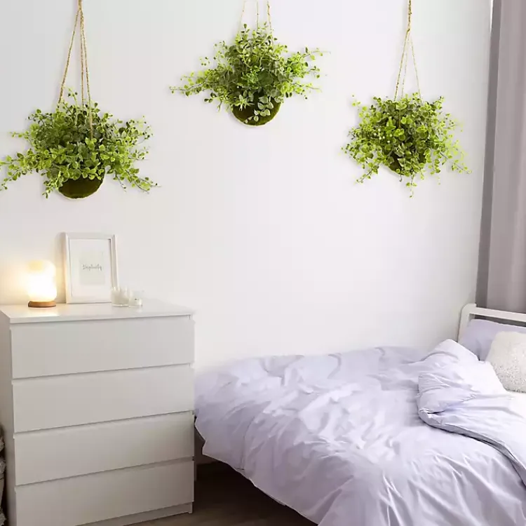 Arrangements & Greenery>Kirklands Home Eucalyptus and Berry Hanging Baskets, Set of 3 Green