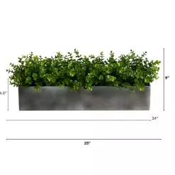 Arrangements & Greenery>Kirklands Home Eucalyptus Arrangement in Gray Planter Box