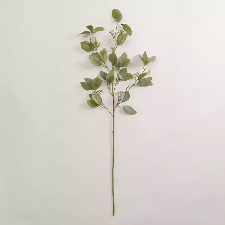 Stems & Bouquets>Kirklands Home Eucalyptus Seeded Spray Green