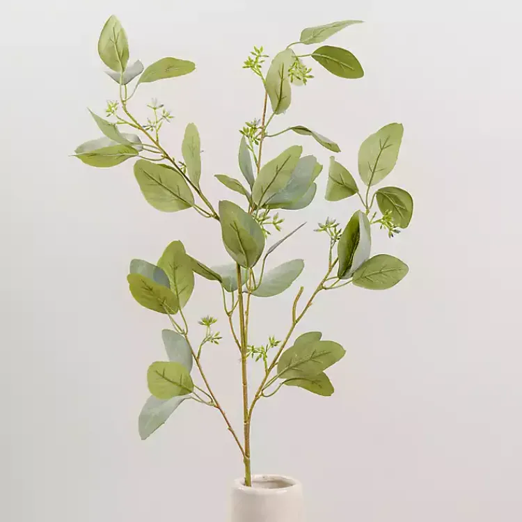 Stems & Bouquets>Kirklands Home Eucalyptus Seeded Spray Green