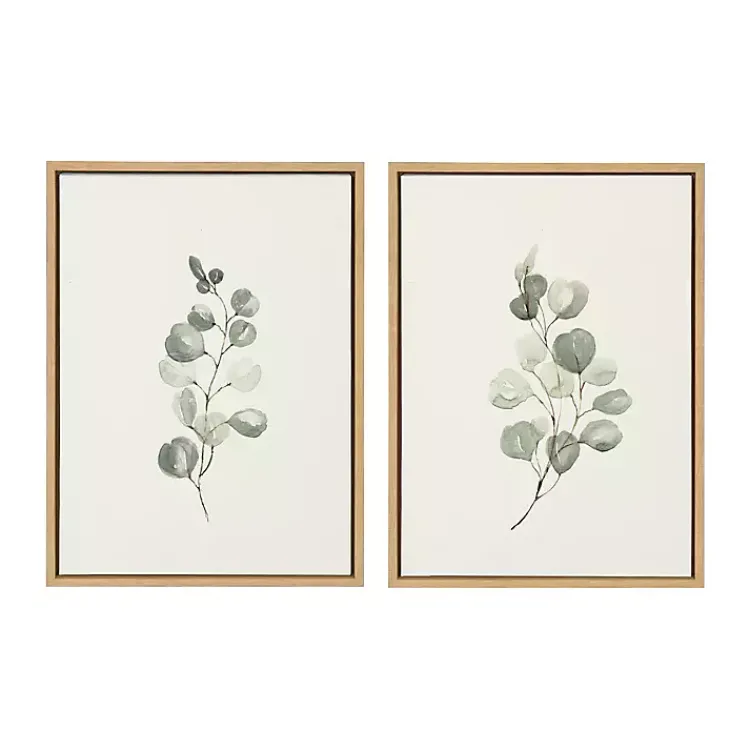 Kirklands Home Eucalyptus Sprigs Framed Canvas Prints, Set of 2