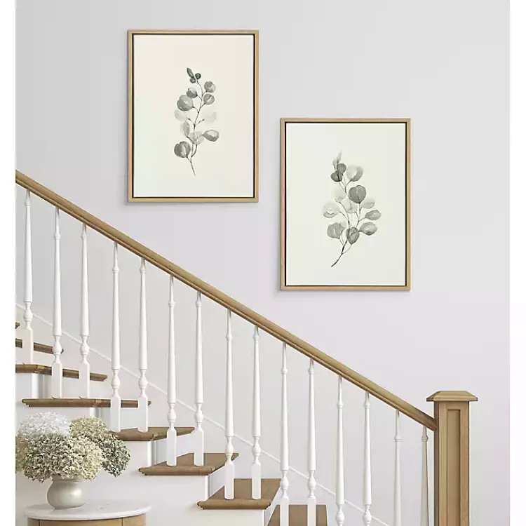 Kirklands Home Eucalyptus Sprigs Framed Canvas Prints, Set of 2
