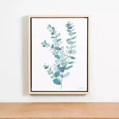 Kirklands Home Eucalyptus Stem IV Framed Canvas Art Print Green New
