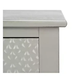 Kirklands Home Evelina Textured Single Drawer Accent Table Gray Clearance