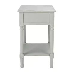 Kirklands Home Evelina Textured Single Drawer Accent Table Gray Clearance