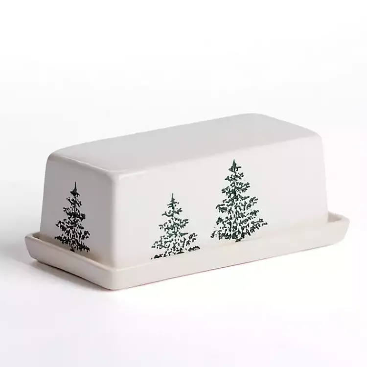 Kirklands Home Evergreen Ceramic Butter Dish Online