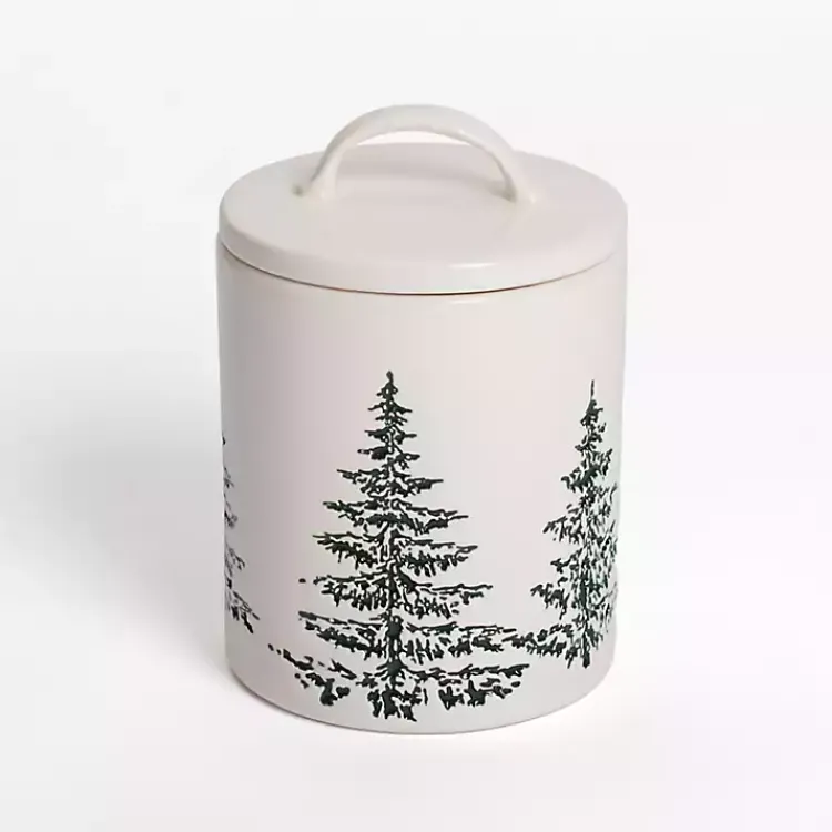 Kirklands Home Evergreen Ceramic Canister Sale