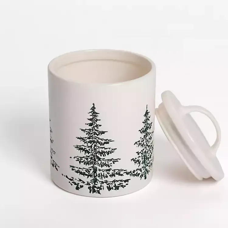 Kirklands Home Evergreen Ceramic Canister Sale