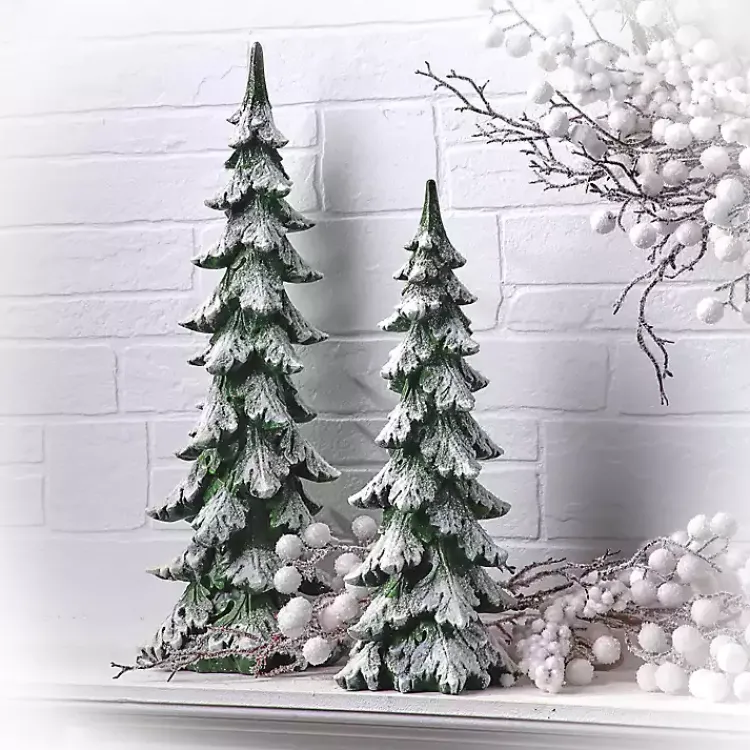 Christmas Decorations>Kirklands Home Evergreen Christmas Tree with Frosted Snow, 20 in.