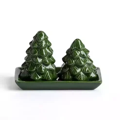 Kirklands Home Ever Shaped 3-pc. Salt and Pepper Shaker Set Green
