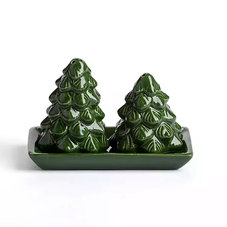 Kirklands Home Ever Shaped 3-pc. Salt and Pepper Shaker Set Green