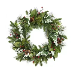 Wreaths>Kirklands Home Evers and Eucalyptus Berry Wreath Green