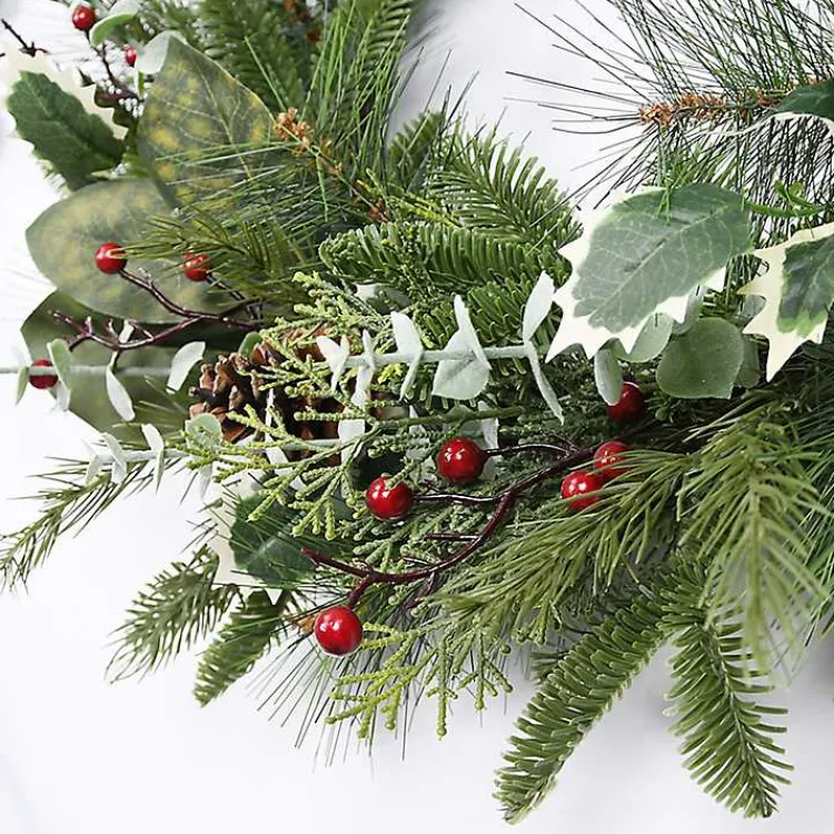 Wreaths>Kirklands Home Evers and Eucalyptus Berry Wreath Green