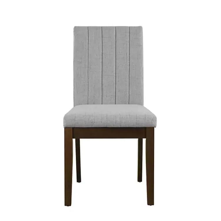 Kirklands Home Everly Upholstered Dining Chairs, Set of 2 Gray New