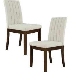 Kirklands Home Everly Taupe Upholstered Dining Chairs, Set of 2 Tan