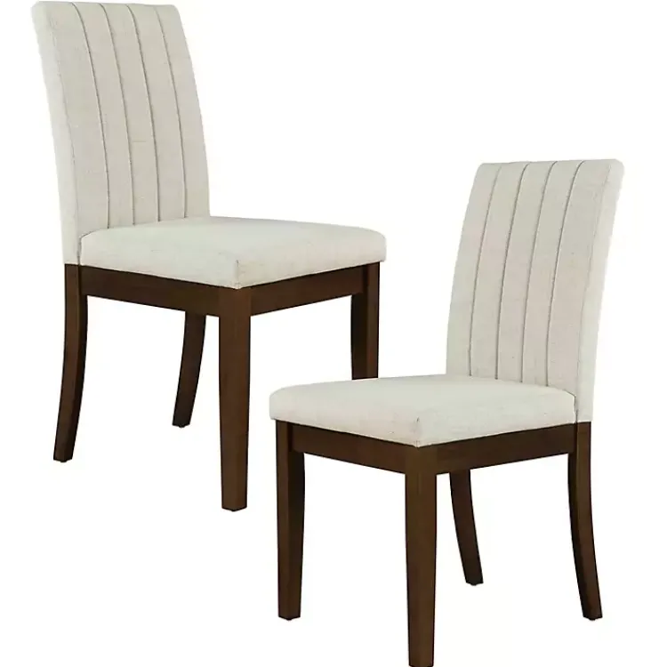 Kirklands Home Everly Taupe Upholstered Dining Chairs, Set of 2 Tan