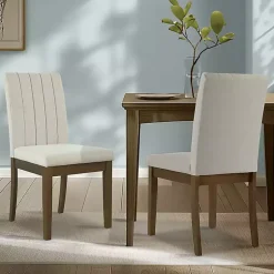 Kirklands Home Everly Taupe Upholstered Dining Chairs, Set of 2 Tan