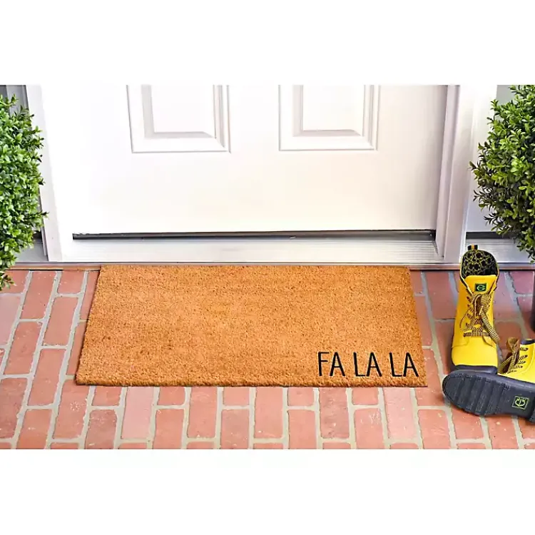 Outdoor Christmas Decorations>Kirklands Home Fa La La Coir Doormat