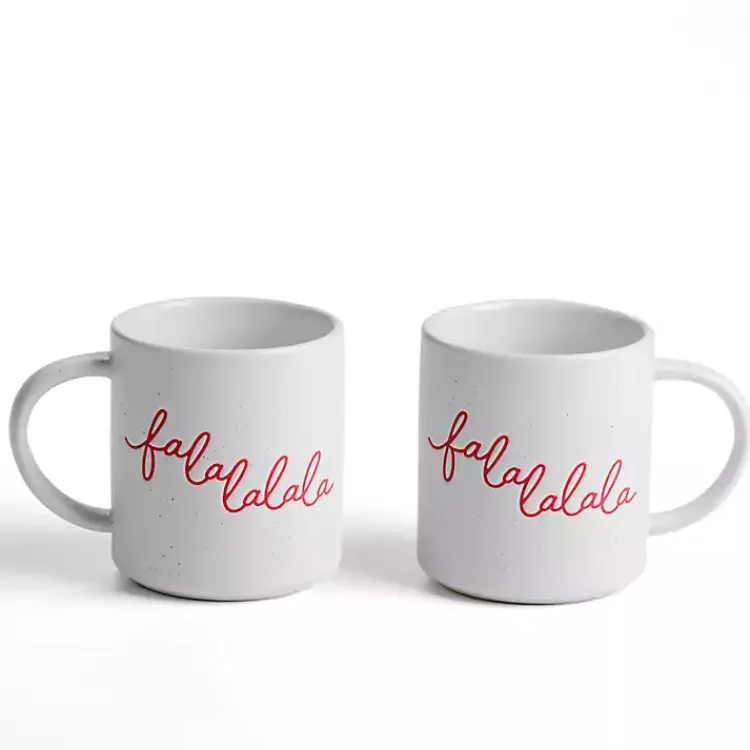 Kirklands Home Fa La La Mugs, Set of 2 Clearance